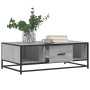 Mesa de centro madera ingeniería metal gris Sonoma 100x57x35 cm en Mesas de centro | Comprar online en Foru.es
