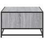 Mesa de centro madera ingeniería metal gris Sonoma 100x57x35 cm en Mesas de centro | Comprar online en Foru.es