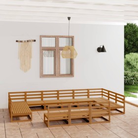 Juego de muebles de jardín 13 piezas madera maciza de pino en Conjuntos de jardín | Comprar online en Foru.es