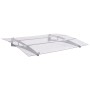 Marquesina para puerta PC plata y transparente 150x90 cm PET en Toldos | Comprar online en Foru.es