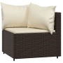 Set muebles de jardín 4 piezas y cojines ratán sintético marrón de vidaXL, Conjuntos de jardín - Ref: Foro24-319760, Precio: ...