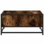 Mesa de centro madera y metal roble ahumado 60,5x60,5x30 cm en Mesas de centro | Comprar online en Foru.es