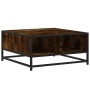 Mesa de centro madera y metal roble ahumado 60,5x60,5x30 cm en Mesas de centro | Comprar online en Foru.es