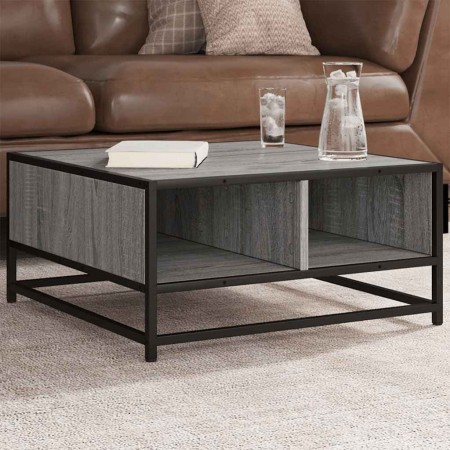 Mesa de centro madera y metal gris Sonoma 60,5x60,5x30 cm en Mesas de centro | Comprar online en Foru.es