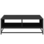 Mesa de centro madera de ingeniería y metal negro 80x80x30 cm en Mesas de centro | Comprar online en Foru.es