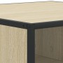 Mesa de centro madera ingeniería metal roble Sonoma 80x80x30 cm en Mesas de centro | Comprar online en Foru.es