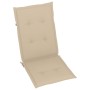 Sillas de jardín 4 uds madera maciza de teca con cojines beige de vidaXL, Sillas de jardín - Ref: Foro24-3065533, Precio: 504...