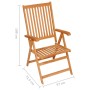 Sillas de jardín 4 uds madera maciza de teca con cojines beige de vidaXL, Sillas de jardín - Ref: Foro24-3065533, Precio: 504...