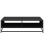 Mesa de centro madera de ingeniería y metal negro 100x100x30 cm en Mesas de centro | Comprar online en Foru.es