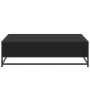 Mesa de centro madera de ingeniería y metal negro 100x100x30 cm en Mesas de centro | Comprar online en Foru.es