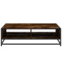 Mesa de centro de madera de ingeniería y metal roble ahumado en Mesas de centro | Comprar online en Foru.es