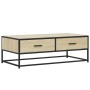 Mesa de centro madera ingeniería metal roble Sonoma 100x50x35cm en Mesas de centro | Comprar online en Foru.es