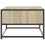 Mesa de centro madera ingeniería metal roble Sonoma 100x50x35cm en Mesas de centro | Comprar online en Foru.es