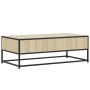 Mesa de centro madera ingeniería metal roble Sonoma 100x50x35cm en Mesas de centro | Comprar online en Foru.es
