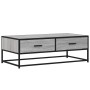 Mesa de centro madera ingeniería metal gris Sonoma 100x50x35 cm en Mesas de centro | Comprar online en Foru.es