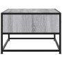 Mesa de centro madera ingeniería metal gris Sonoma 100x50x35 cm en Mesas de centro | Comprar online en Foru.es