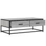 Mesa de centro madera ingeniería metal gris Sonoma 100x50x35 cm en Mesas de centro | Comprar online en Foru.es