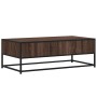 Mesa de centro madera ingeniería metal marrón 100x50x35 cm en Mesas de centro | Comprar online en Foru.es