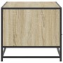 Mesa de centro madera ingeniería metal roble Sonoma 100x50x45cm en Mesas de centro | Comprar online en Foru.es