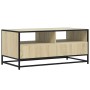 Mesa de centro madera ingeniería metal roble Sonoma 100x50x45cm en Mesas de centro | Comprar online en Foru.es