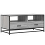 Mesa de centro madera ingeniería metal gris Sonoma 100x50x45cm en Mesas de centro | Comprar online en Foru.es