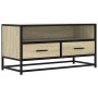 Mueble TV metal y madera ingeniería roble Sonoma 80x34,5x40 cm en Muebles TV | Comprar online en Foru.es
