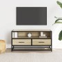 Mueble TV metal y madera ingeniería roble Sonoma 80x34,5x40 cm en Muebles TV | Comprar online en Foru.es