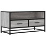 Mueble TV madera ingeniería y metal roble ahumado 80x34,5x40 cm en Muebles TV | Comprar online en Foru.es