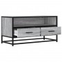 Mueble TV madera ingeniería y metal roble ahumado 80x34,5x40 cm en Muebles TV | Comprar online en Foru.es