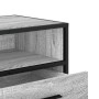Mueble TV madera ingeniería y metal roble ahumado 80x34,5x40 cm en Muebles TV | Comprar online en Foru.es