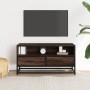 Mueble TV metal y madera ingeniería marrón roble 80x34,5x40 cm en Muebles TV | Comprar online en Foru.es