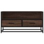 Mueble TV metal y madera ingeniería marrón roble 80x34,5x40 cm en Muebles TV | Comprar online en Foru.es