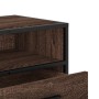 Mueble TV metal y madera ingeniería marrón roble 80x34,5x40 cm en Muebles TV | Comprar online en Foru.es