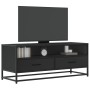 Mueble de TV madera de ingeniería y metal negro 100x34,5x40 cm en Muebles TV | Comprar online en Foru.es