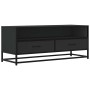 Mueble de TV madera de ingeniería y metal negro 100x34,5x40 cm en Muebles TV | Comprar online en Foru.es