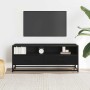 Mueble de TV madera de ingeniería y metal negro 100x34,5x40 cm en Muebles TV | Comprar online en Foru.es