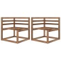 Sofá de jardín de palets de 2 plazas con cojines taupe de vidaXL, Conjuntos de jardín - Ref: Foro24-3067280, Precio: 154,93 €...
