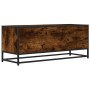 Mueble TV metal y madera ingeniería roble ahumado 100x34,5x40cm en Muebles TV | Comprar online en Foru.es