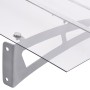 Marquesina para puerta PC plata y transparente 150x90 cm PET en Toldos | Comprar online en Foru.es