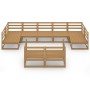 Juego de muebles de jardín 9 piezas madera maciza de pino en Conjuntos de jardín | Comprar online en Foru.es