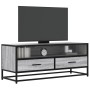 Mueble TV metal y madera ingeniería gris Sonoma 100x34,5x40 cm en Muebles TV | Comprar online en Foru.es