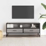 Mueble TV metal y madera ingeniería gris Sonoma 100x34,5x40 cm en Muebles TV | Comprar online en Foru.es