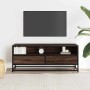 Mueble TV metal y madera ingeniería marrón roble 100x34,5x40 cm en Muebles TV | Comprar online en Foru.es