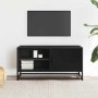 Mueble de TV madera de ingeniería y metal negro 80x34,5x40 cm en Muebles TV | Comprar online en Foru.es