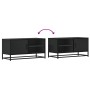 Mueble de TV madera de ingeniería y metal negro 80x34,5x40 cm en Muebles TV | Comprar online en Foru.es