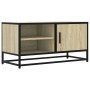 Mueble TV metal y madera ingeniería roble Sonoma 80x34,5x40 cm en Muebles TV | Comprar online en Foru.es