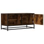 Mueble TV metal y madera ingeniería roble humo 80x34,5x40 cm en Muebles TV | Comprar online en Foru.es