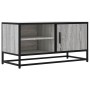 Mueble TV madera ingeniería y metal roble ahumado 80x34,5x40 cm en Muebles TV | Comprar online en Foru.es