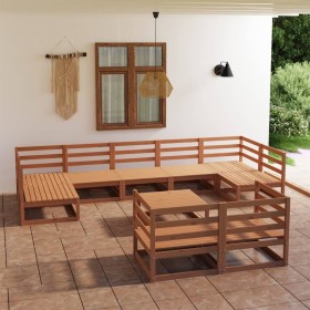 Juego de muebles de jardín 10 piezas madera maciza de pino en Conjuntos de jardín | Comprar online en Foru.es