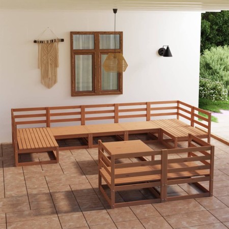 Juego de muebles de jardín 10 piezas madera maciza de pino en Conjuntos de jardín | Comprar online en Foru.es